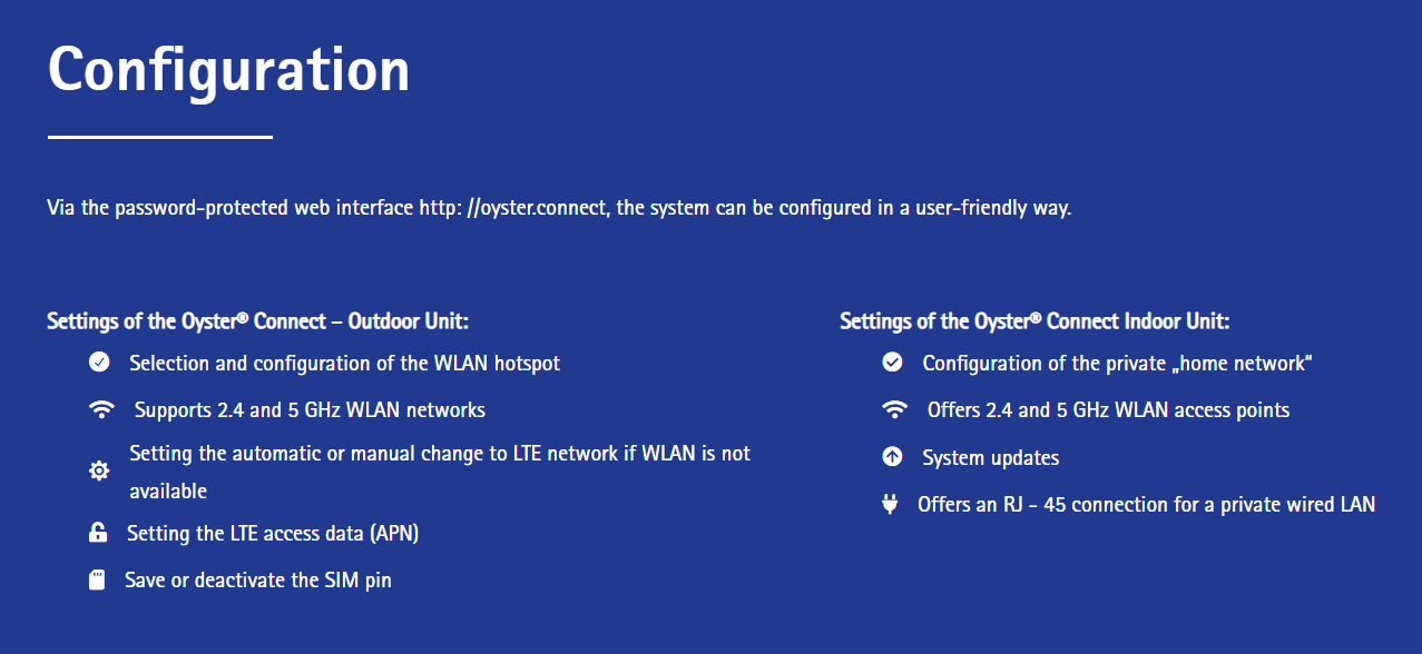 Oyster Connect 4G WIFI system for motorhomes and caravans banner 8